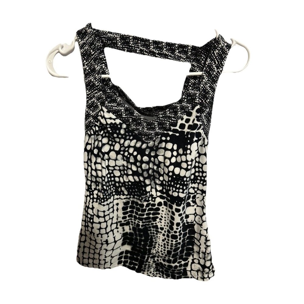 Express size small tank top black-and-white women’s